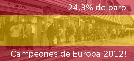 Campeones de paro en Europa 2012