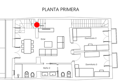 planta primera ancho hueco escalera azotea