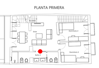 planta primera principal baños