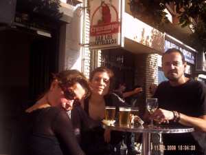 Eva Vaz, Maricarmen Vaz, JLP. Huelva, diciembre 2009.